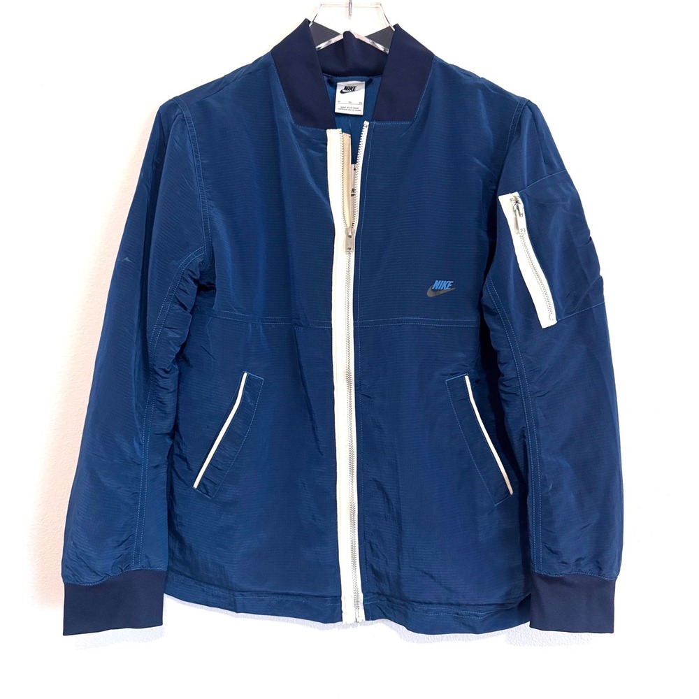 Nike Sportswear Boys Lined Woven Bomber Jacket Blue DM8115-407